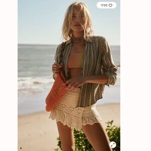 NWT Free People Charlotte Crochet Skort-L